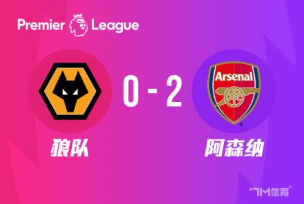 英超-阿森納2-0勝狼隊登頂終結3場不勝