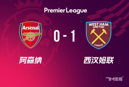 阿森納15輪不敗遭終結(jié)，主場0-1不敵西漢姆