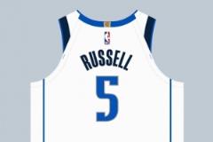 拉塞爾新賽季在獨行俠將身披5號球衣 上賽季屬于格萊姆斯