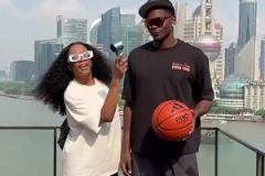 這家庭地位！華子游黃浦江時女友舉風扇幫降溫，還直言：我能游過去