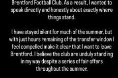 望加盟紐卡！維薩公開聲明：布倫特福德未能兌現諾言，請放我離開