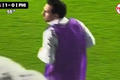 現場直拍：55分鐘，梅西還在熱身！57分鐘，梅西進球了！