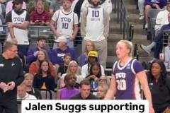 和“老丈人”一起！薩格斯為女友“美國晴子”海莉瘋三助威