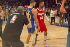 賽后友誼！庫里與莫蘭特&貝恩擁抱交談 斯潘塞兄弟碰面