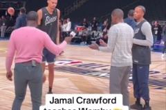 2米26玩這個？名場面：克勞福德指導文班亞馬花式動作！