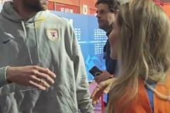 山東泰山主場(chǎng)4-0深圳，賽后澤卡和女友這也太甜了