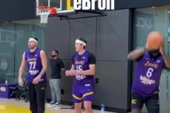 洛杉磯發帶三巨頭！詹姆斯東契奇里夫斯苦練三分球備戰季后賽