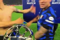 勞塔羅當(dāng)選MVP與隊友擁抱慶祝，國米淘汰拜仁晉級四強(qiáng)對陣巴薩