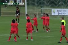 中國女足定位球開出！方珍珠門前補射擴大比分！