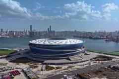 三面環海的專業足球場！這就是大連梭魚灣專業足球場