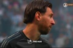 梅西這發(fā)型看著真的有點(diǎn)怪，感覺跑一會(huì)兒就會(huì)披肩散發(fā)