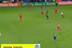 藍(lán)狐生涯最佳？瓦爾迪面對(duì)利物浦的遠(yuǎn)距離凌空爆射