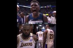 氣勢兩極化了！3-1后，華子怒吼慶祝，東詹黯然離場