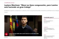 勞塔羅：亞馬爾是一名偉大的球員，但他無法與史上最佳梅西相比