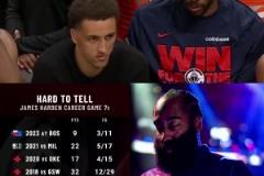 末節(jié)直接投降！哈登8中2搶七3連敗（快船/76人/籃網(wǎng)）！