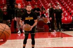 火勇大戰在即！庫里賽前熱身半場三分又是絲滑命中啊