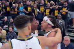 今天是功臣啊！戈登絕殺之后約老師也難掩喜色