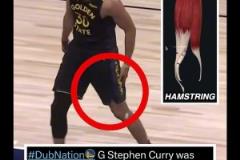 勇士官方：庫里一級拉傷將缺陣至少一周！此前有醫(yī)學(xué)專家分析庫里腿筋傷勢