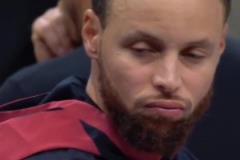 華子受傷后，看庫里的表情，應該也是十分擔心！