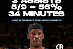 說好的40分，怎么就14分？巴特勒全場僅9次出手，末節(jié)0出手