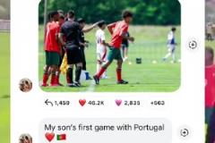 C羅社媒祝賀迷你羅：兒子，祝賀你的葡萄牙首秀，真為你驕傲！