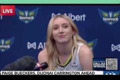 達(dá)拉斯WNBA新科狀元長(zhǎng)得挺漂亮！采訪直言最想讓歐文觀戰(zhàn)自己。