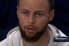 有人歡喜有人愁！蘭德爾干拔三分跳起企鵝舞庫里坐在場邊搖頭