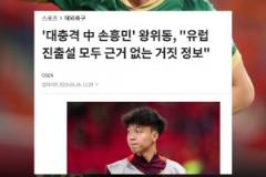 韓媒關注：中國孫興慜王鈺棟！旅歐傳聞都是毫無根據的假消息