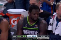 落后太多了！最后時刻鏡頭給到森林狼板凳席，全都很沮喪啊！