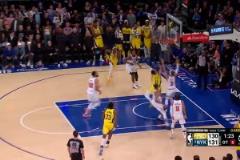 似乎可以吹2+1！哈利伯頓關鍵時刻頂著哈特高難度拉桿！